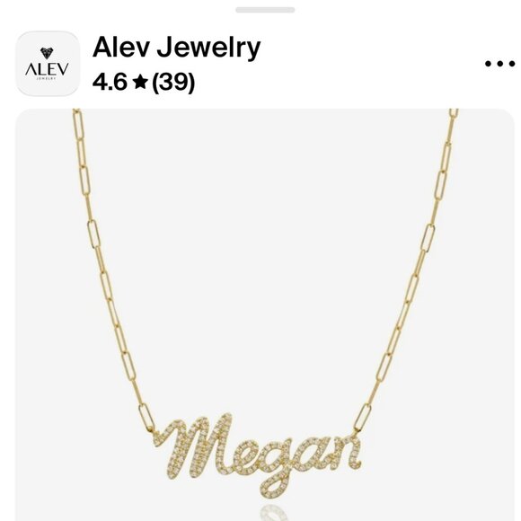 Alev Diamond Lola Paperclip Necklace - Picture 3 of 3